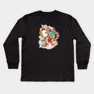 Final Fantasy 7 Remake Aerith Gainsborough Kids Long Sleeve T-Shirt